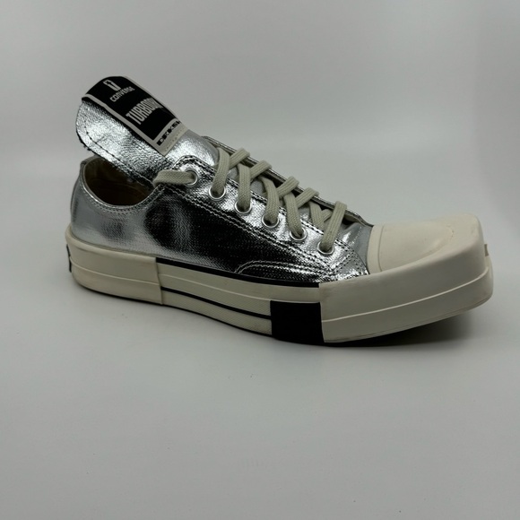 Converse Rick Owens x TURBODRK Chuck 70 Low Color Silver Lacquer SZ 7 Men’s - Picture 6 of 12